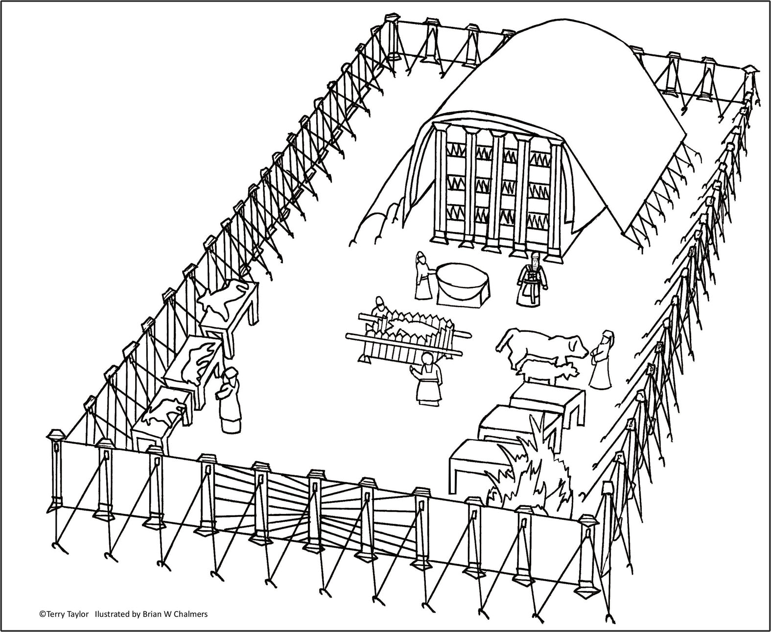 exodus tabernacle coloring pages