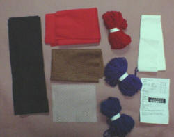 Photo of cloth pieces of model