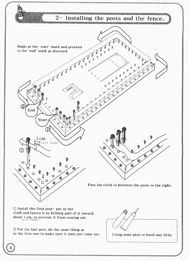 Instructions for building the tabernacle kit outer wall and fence