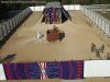 Color photo of recreation of tabernacle, overhead view from 'Great Passion Play' copyright Elna M. Smith Foundation.